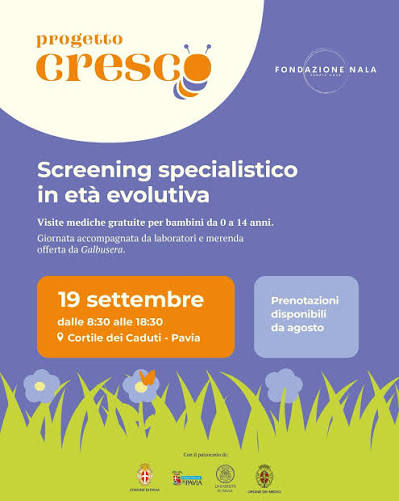 Pavia, visite pediatriche gratuite con il progetto CRESCO: una giornata dedicata alla prevenzione