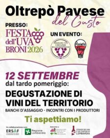 “Festa dell’Uva”, Broni riscopre i sapori dell’Oltrepò tra vino, musica e spettacoli
