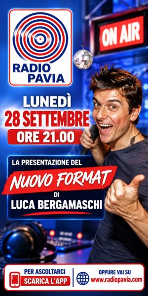 Radio Pavia – Il nuovo format di Luca Bergamaschi, lunedì 28 settembre alle 21
