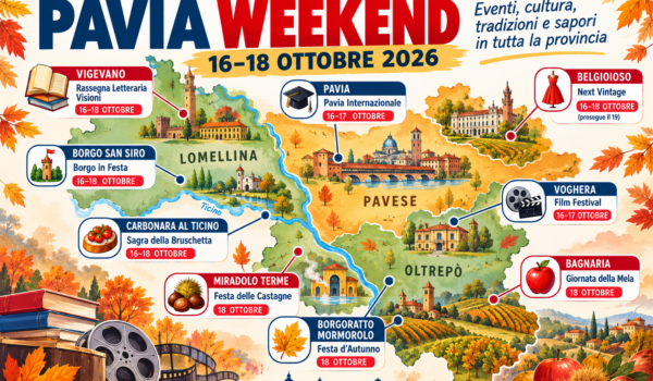 Pavia Weekend: libri, cinema, vintage e sapori d’autunno. Tutti gli appuntamenti dal 16 al 18 ottobre