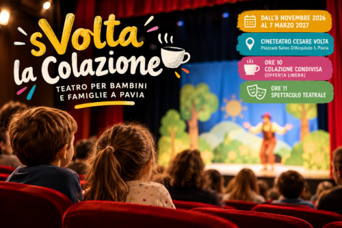 A Pavia la domenica si fa colazione a teatro: torna “sVolta la Colazione” con otto spettacoli per tutta la famiglia
