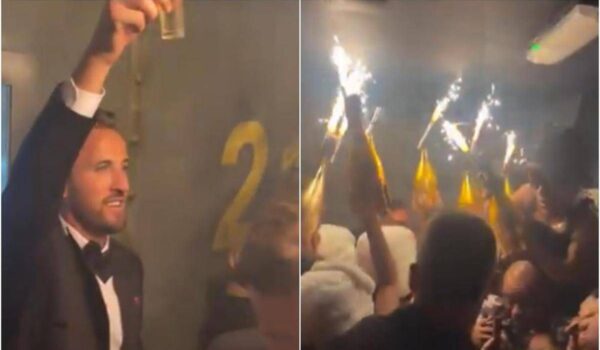 Harry Kane festeggia il Pallone d’Oro, ma le bottiglie con le scintille fanno discutere: sui social torna l’ombra di Crans-Montana